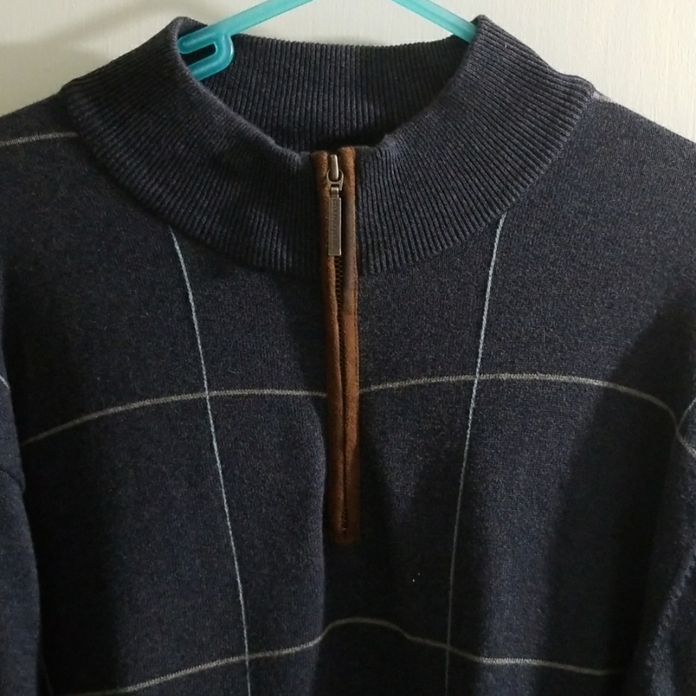 Geoffrey Beene quarter zip sweater XL